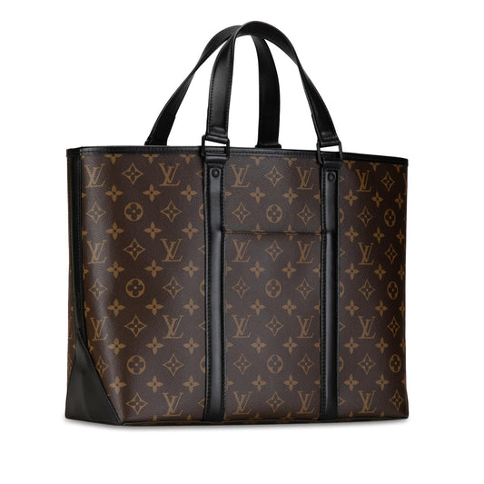 Louis Vuitton Monogram Macassar Week-End Tote PM (SHG-x7YkxE)