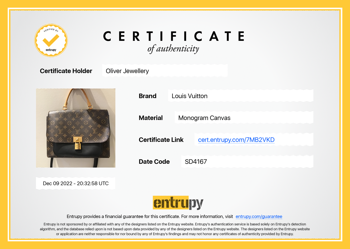 Louis Vuitton Monogram Marignan Bag