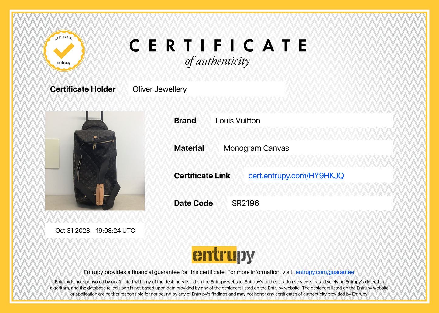 Louis Vuitton Monogram Neo Eole 55 Rolling Duffle