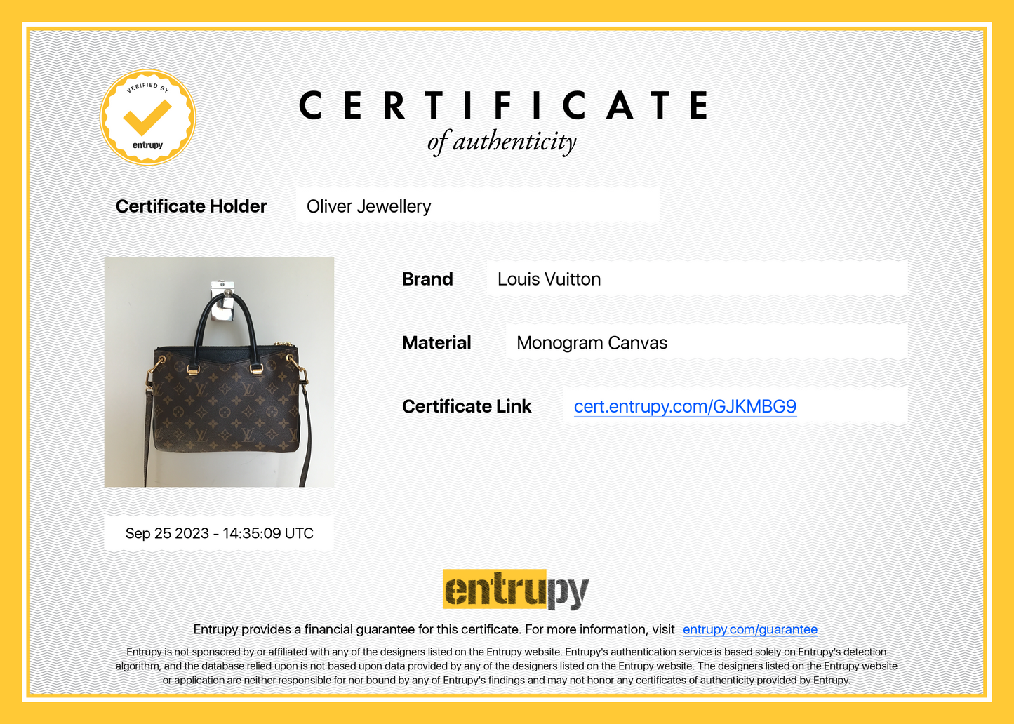 Louis Vuitton Monogram Pallas BB with Strap
