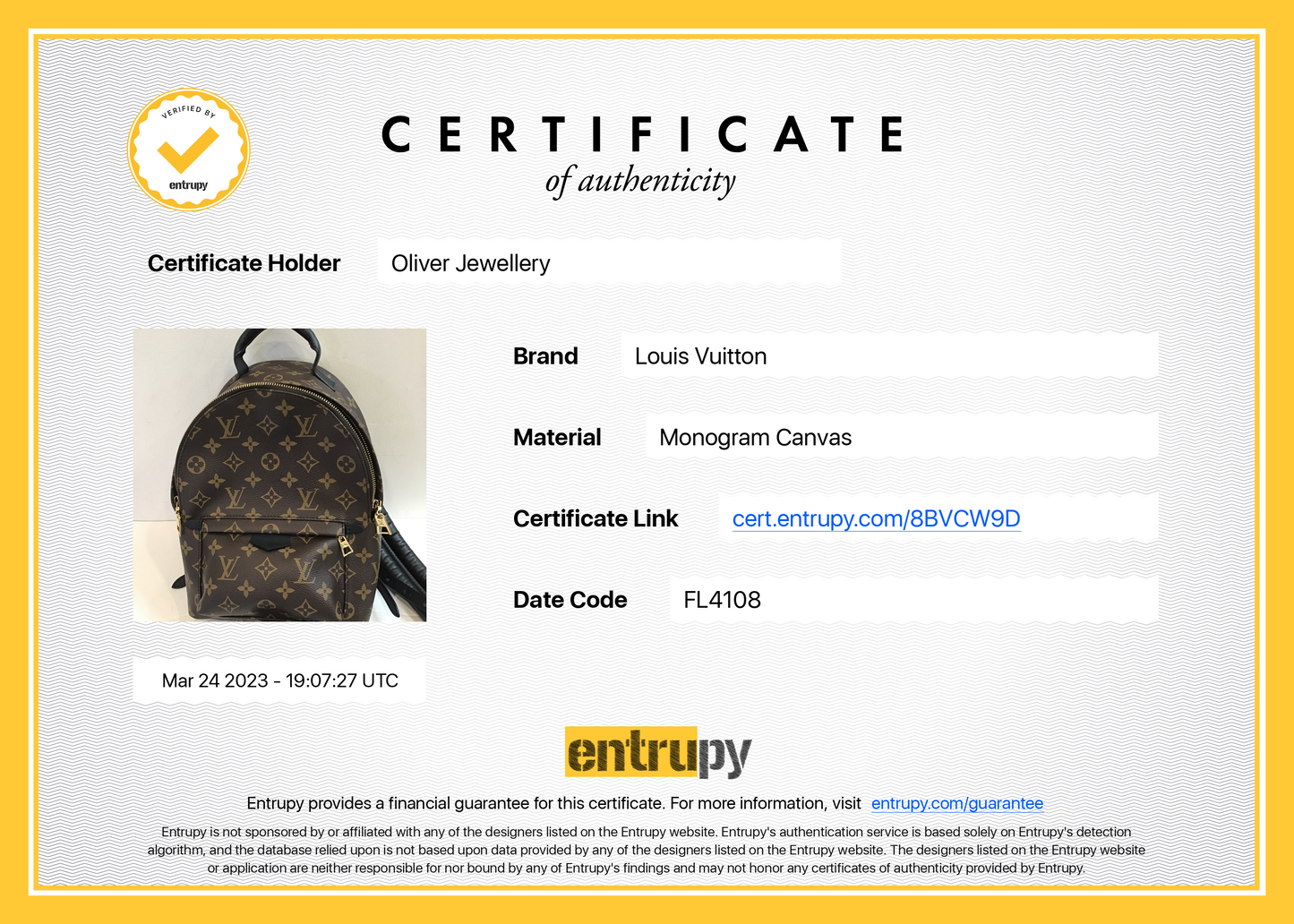 Louis Vuitton Monogram Palm Springs Backpack PM