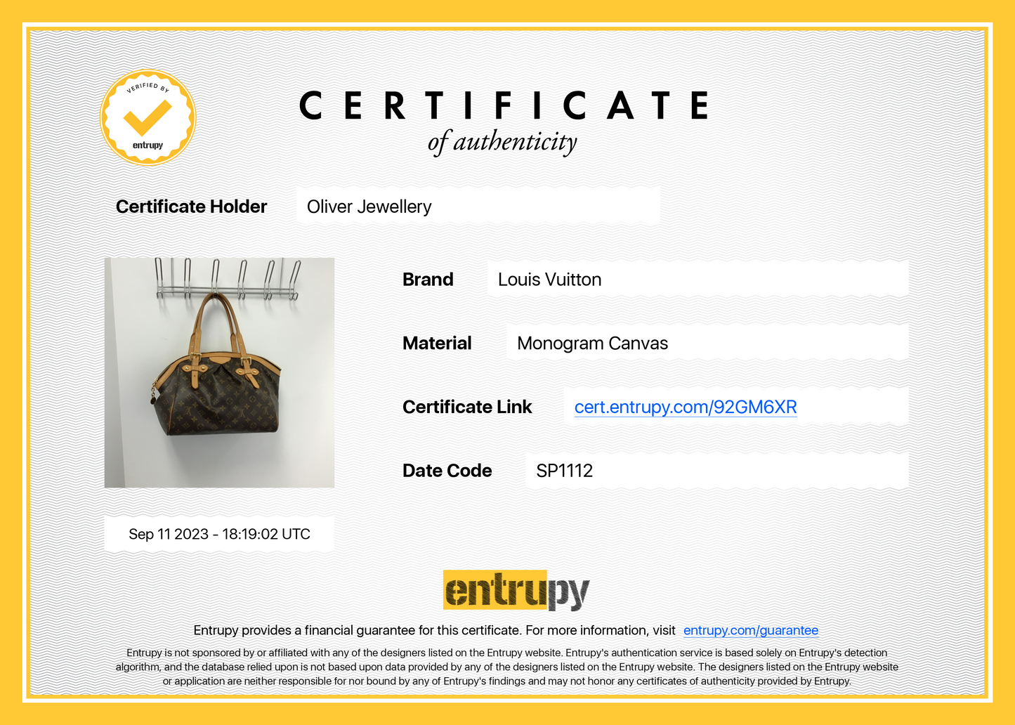Louis Vuitton Monogram Tivoli GM