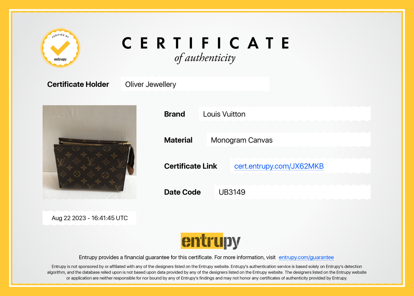 Louis Vuitton Monogram Toiletry Pouch 19