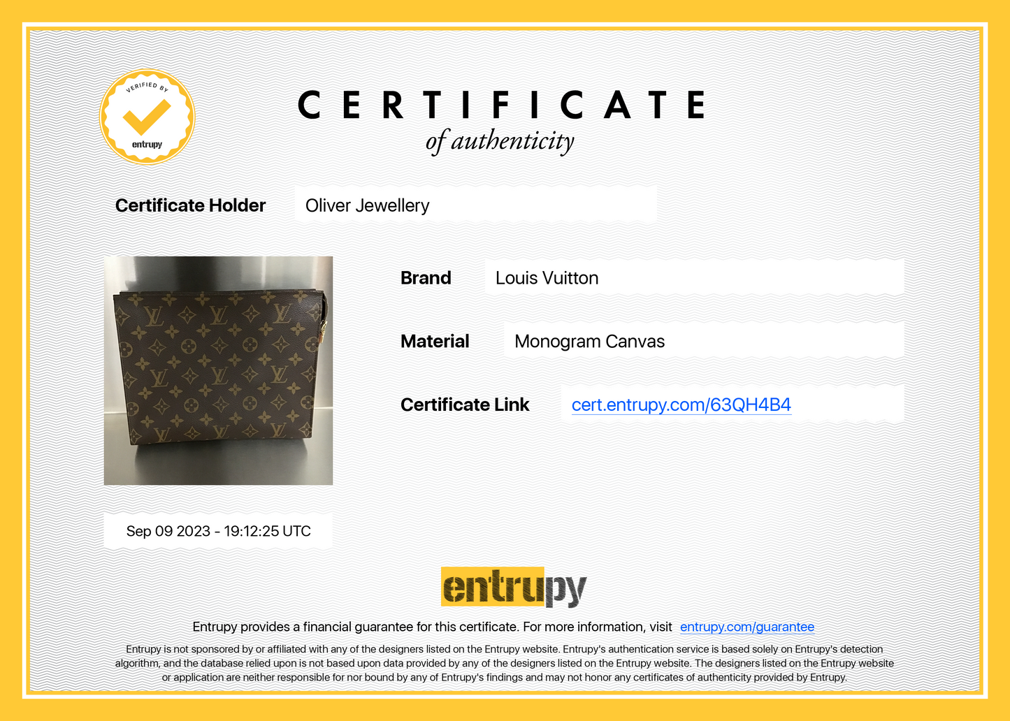 Louis Vuitton Monogram Toiletry Pouch 26