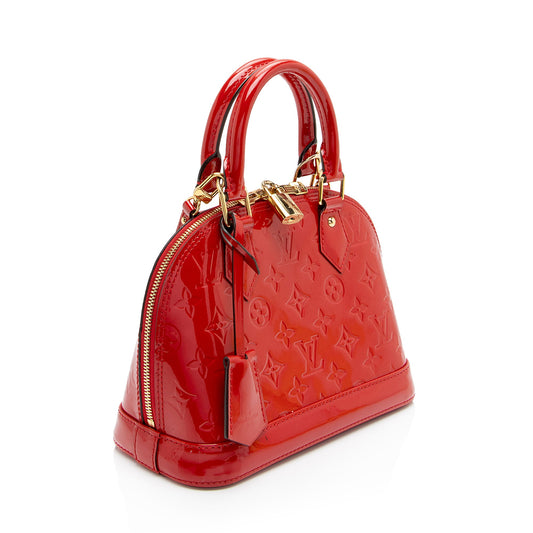 Louis Vuitton Monogram Vernis Alma BB Satchel (SHF-Rw84C7)