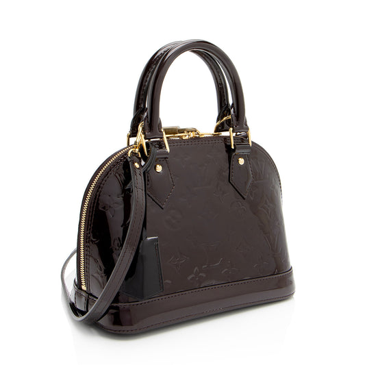 Louis Vuitton Monogram Vernis Alma BB Satchel (SHF-J3tjPU)