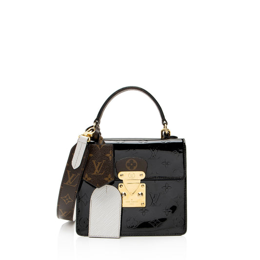 Louis Vuitton Monogram Vernis Spring Street Bitume Top Handle