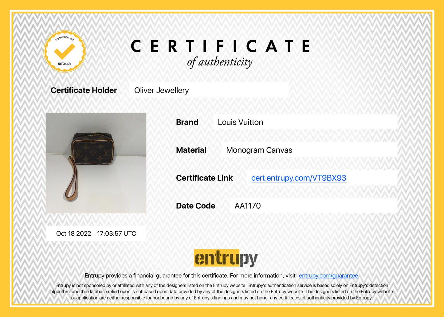 Louis Vuitton Monogram Wapity Pouch