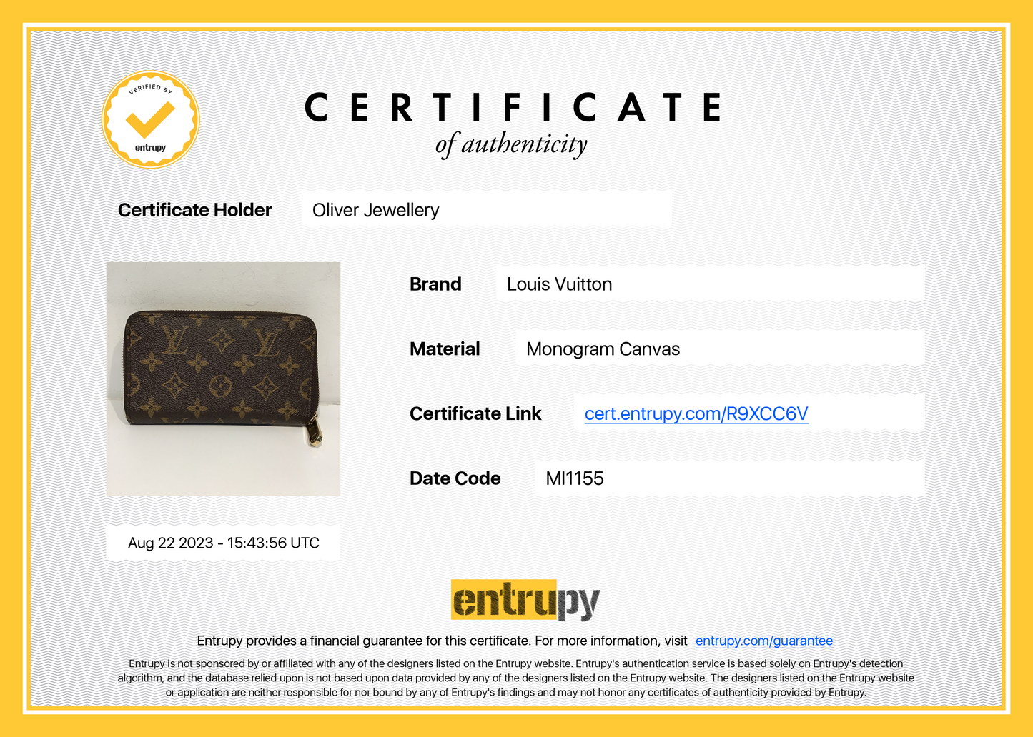 Louis Vuitton Monogram Zippy Compact Organizer Wallet