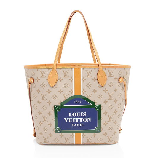 Louis Vuitton Monopaname Canvas Neverfull MM Tote (SHF-KQ9QSL)
