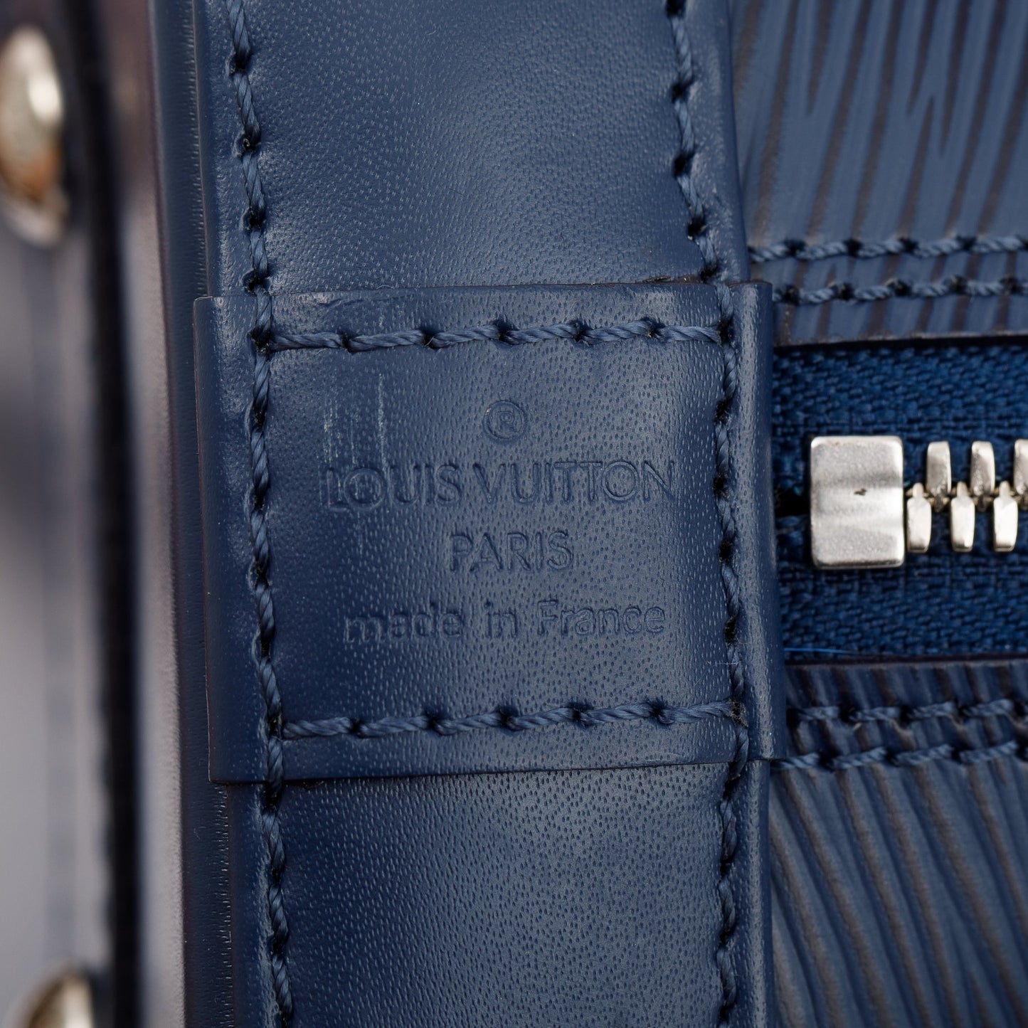 Louis Vuitton Navy Epi Leather Alma BB