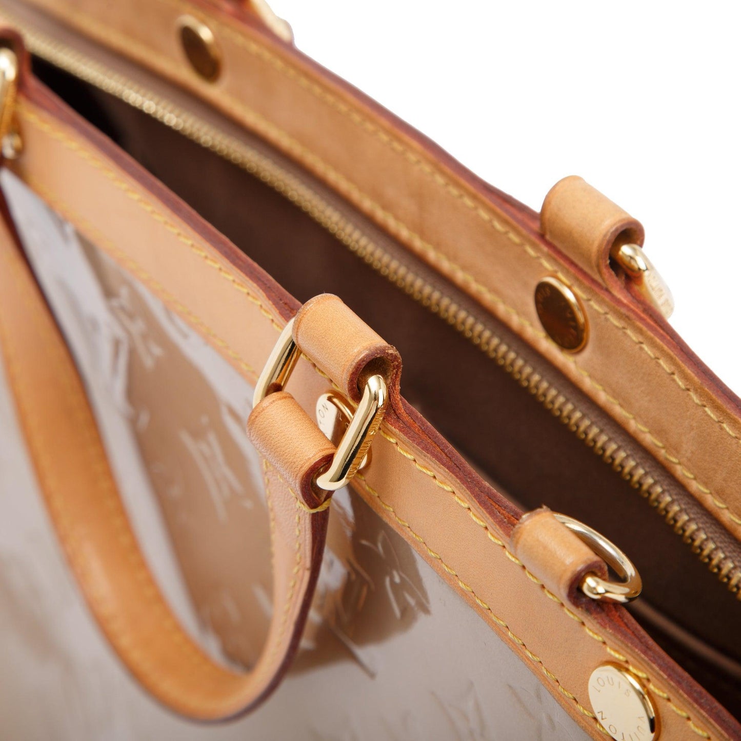 Louis Vuitton Neutral Monogram Vernis Brea MM