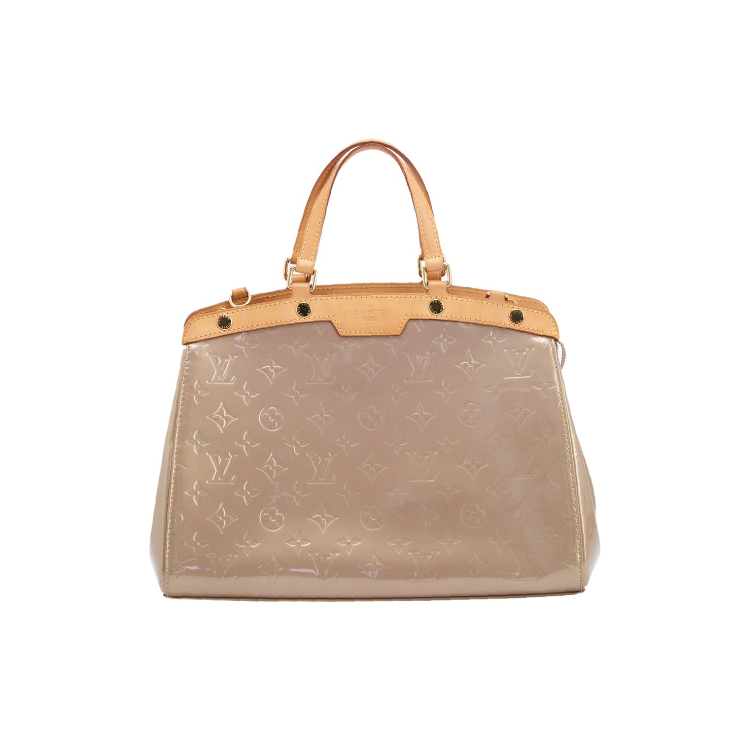 Louis Vuitton Neutral Monogram Vernis Brea MM