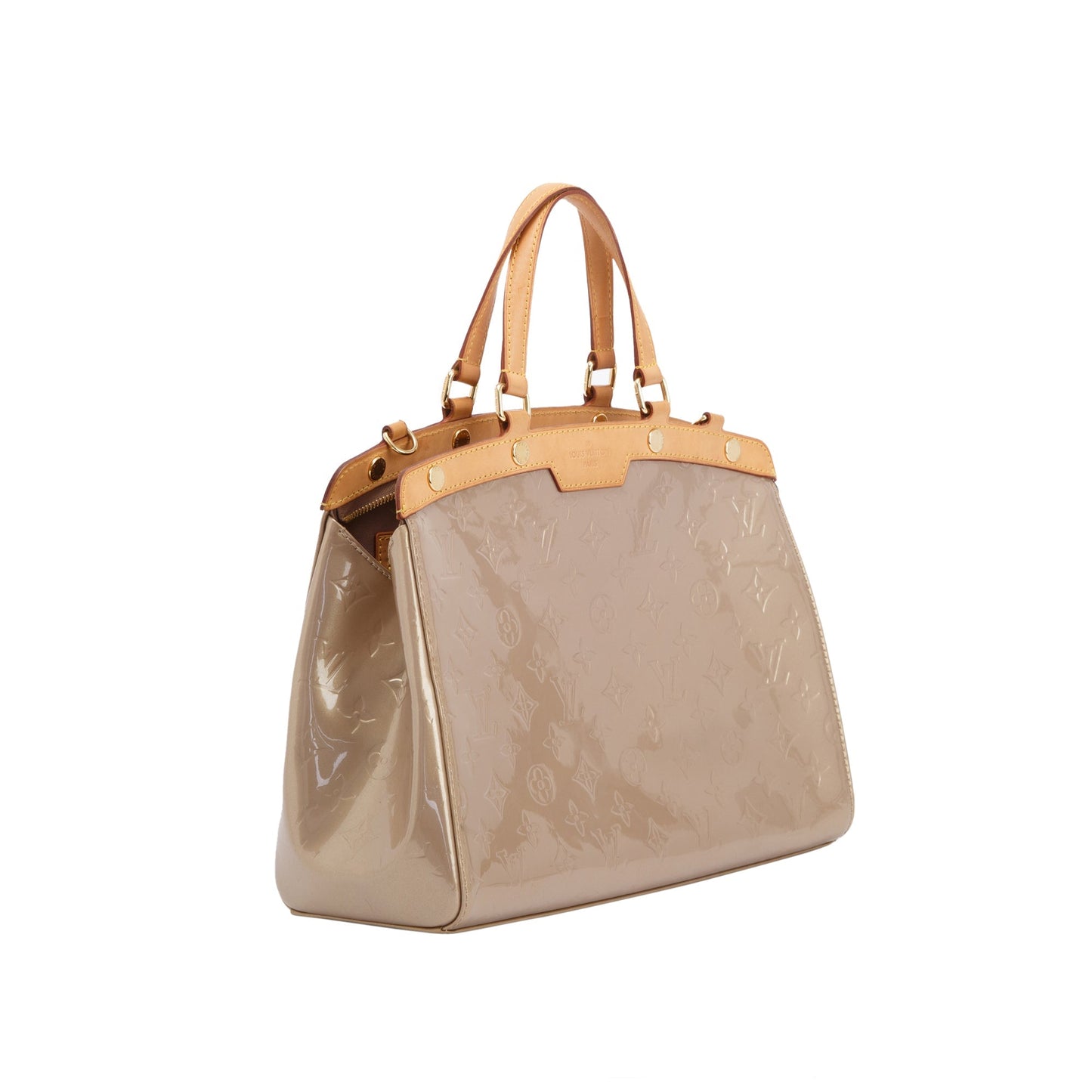 Louis Vuitton Neutral Monogram Vernis Brea MM