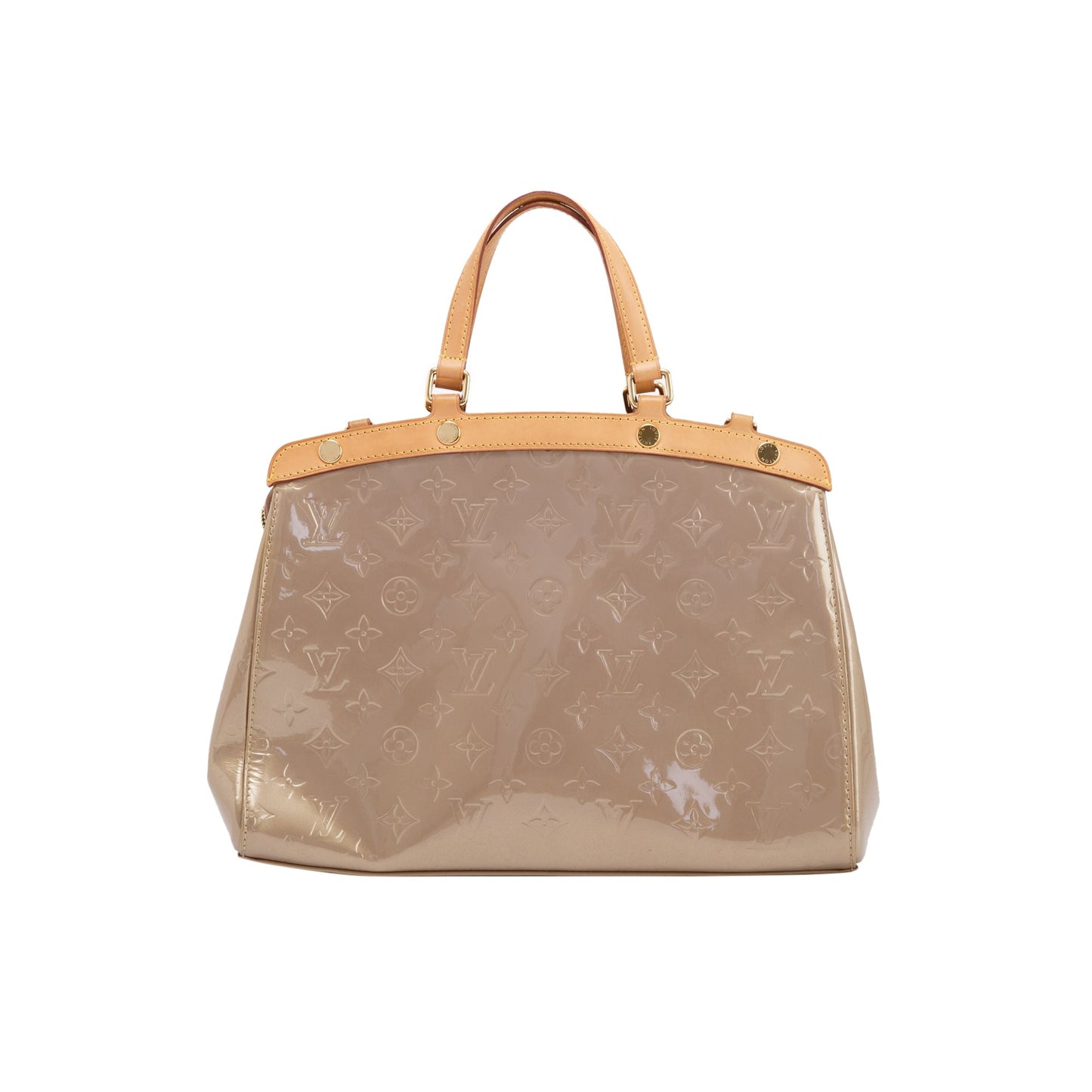 Louis Vuitton Neutral Monogram Vernis Brea MM