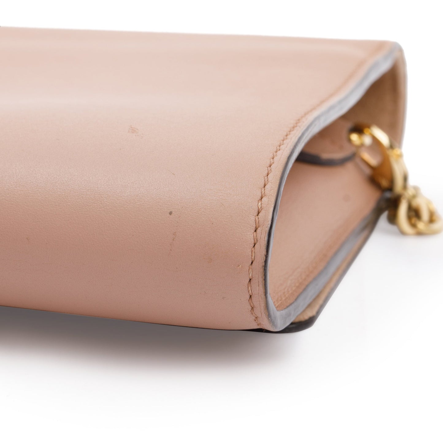 Louis Vuitton Pink Calfskin Louise Chain Clutch GM