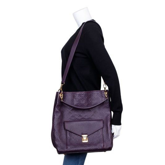 Louis Vuitton Purple Monogram Empreinte Leather Metis Hobo
