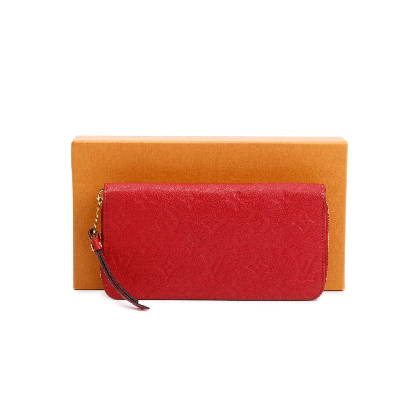 Louis Vuitton Red Monogram Empreinte Leather Zippy Wallet