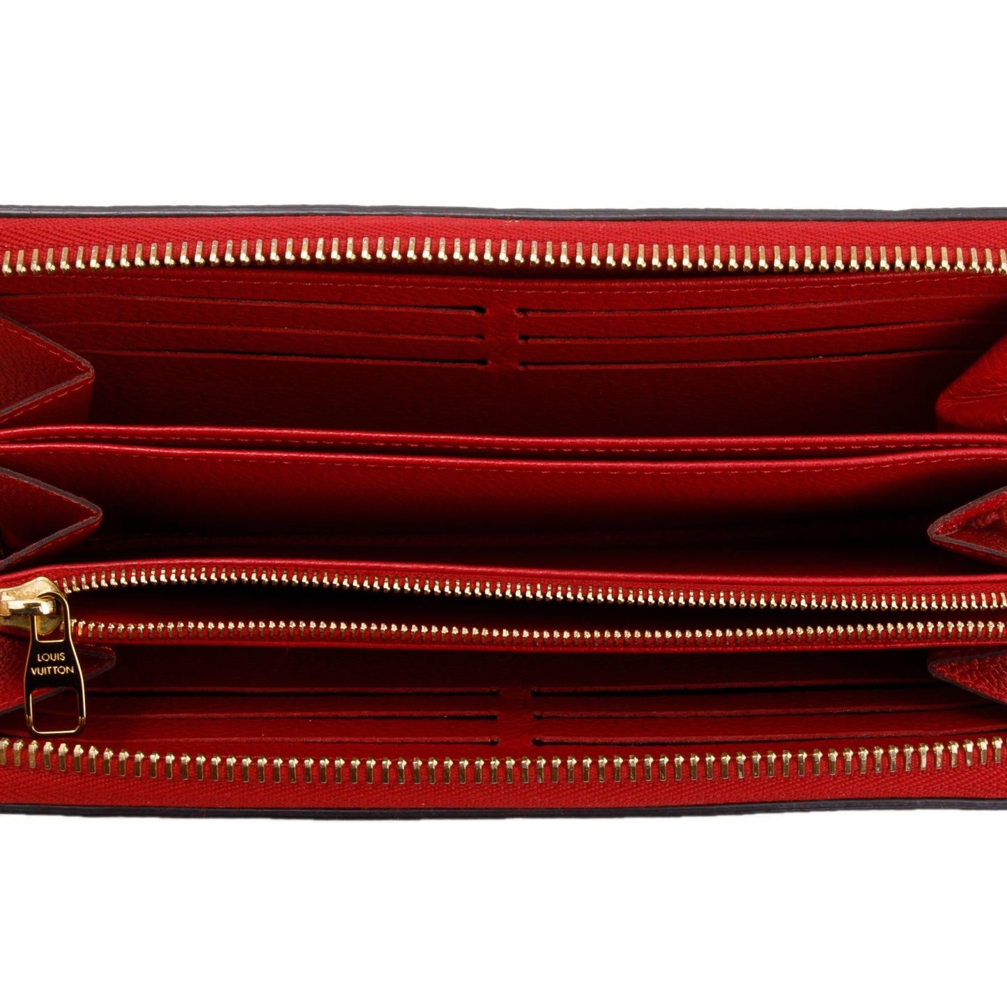 Louis Vuitton Red Monogram Empreinte Leather Zippy Wallet
