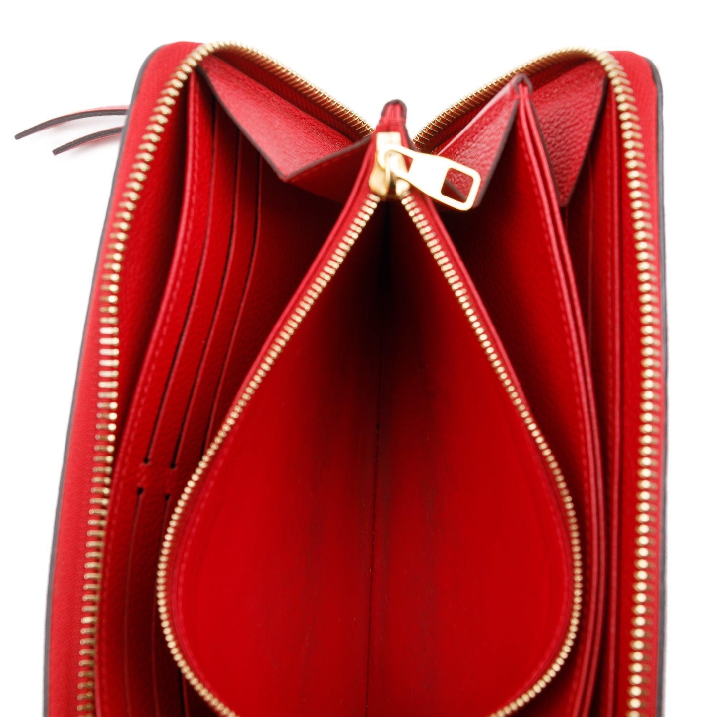 Louis Vuitton Red Monogram Empreinte Leather Zippy Wallet