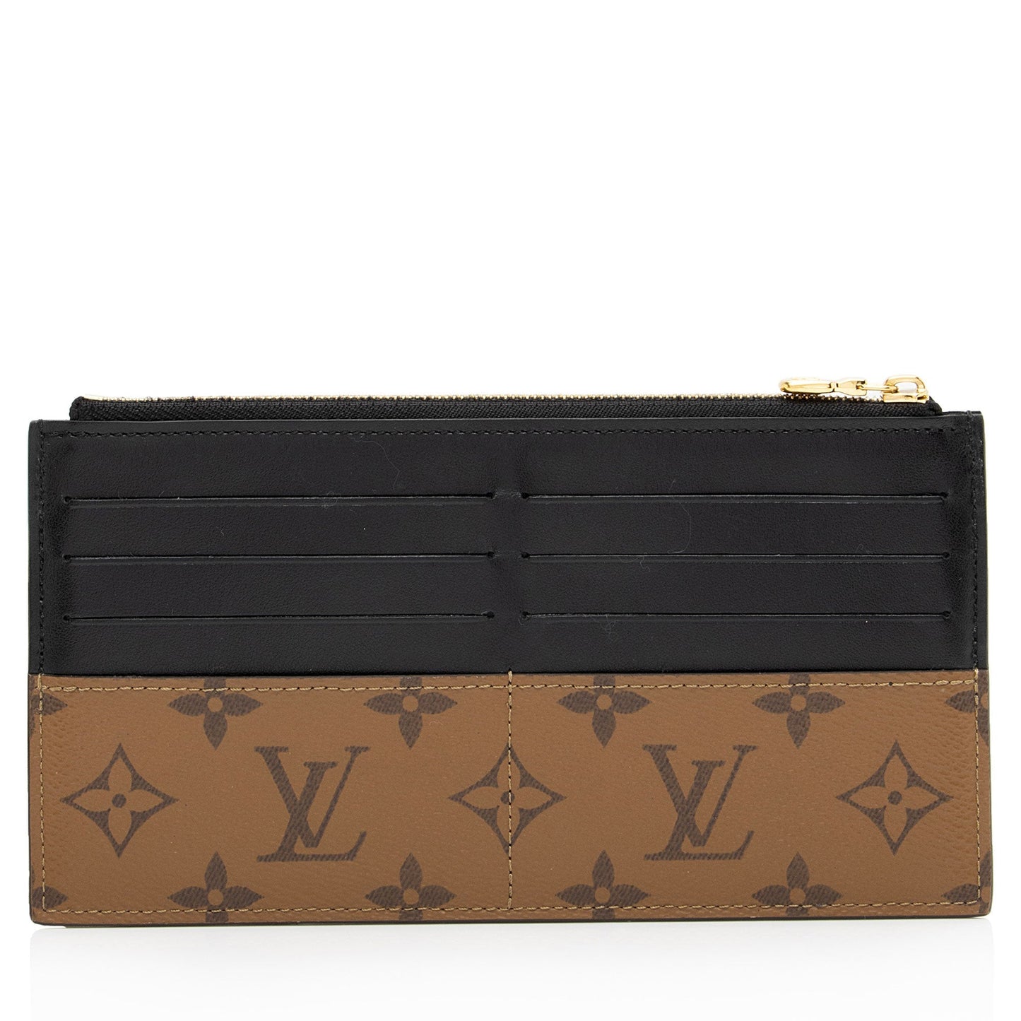 Louis Vuitton Reverse Monogram Canvas Slim Purse Wallet (SHF-PWxclG)
