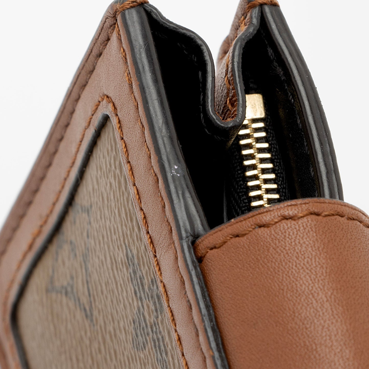 Louis Vuitton Reverse Monogram Dauphine Card Case Wallet (SHF-9MqtEn)