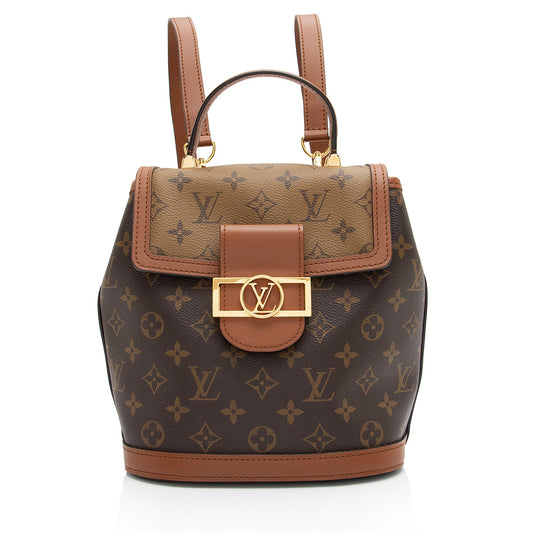 Louis Vuitton Reverse Monogram Dauphine PM Backpack (SHF-pEUZVt)