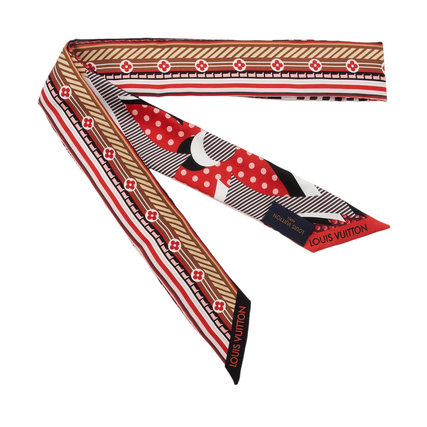 Louis Vuitton Silk Pop Monogram BB Bandeau Scarf (SHF-9gBfx7)
