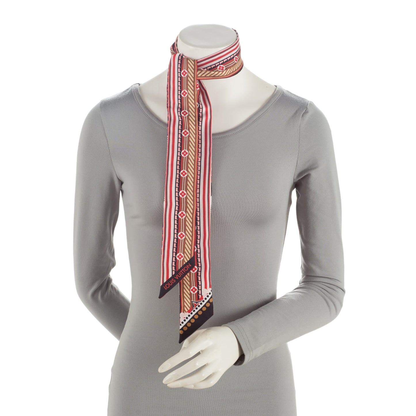 Louis Vuitton Silk Pop Monogram BB Bandeau Scarf (SHF-9gBfx7)