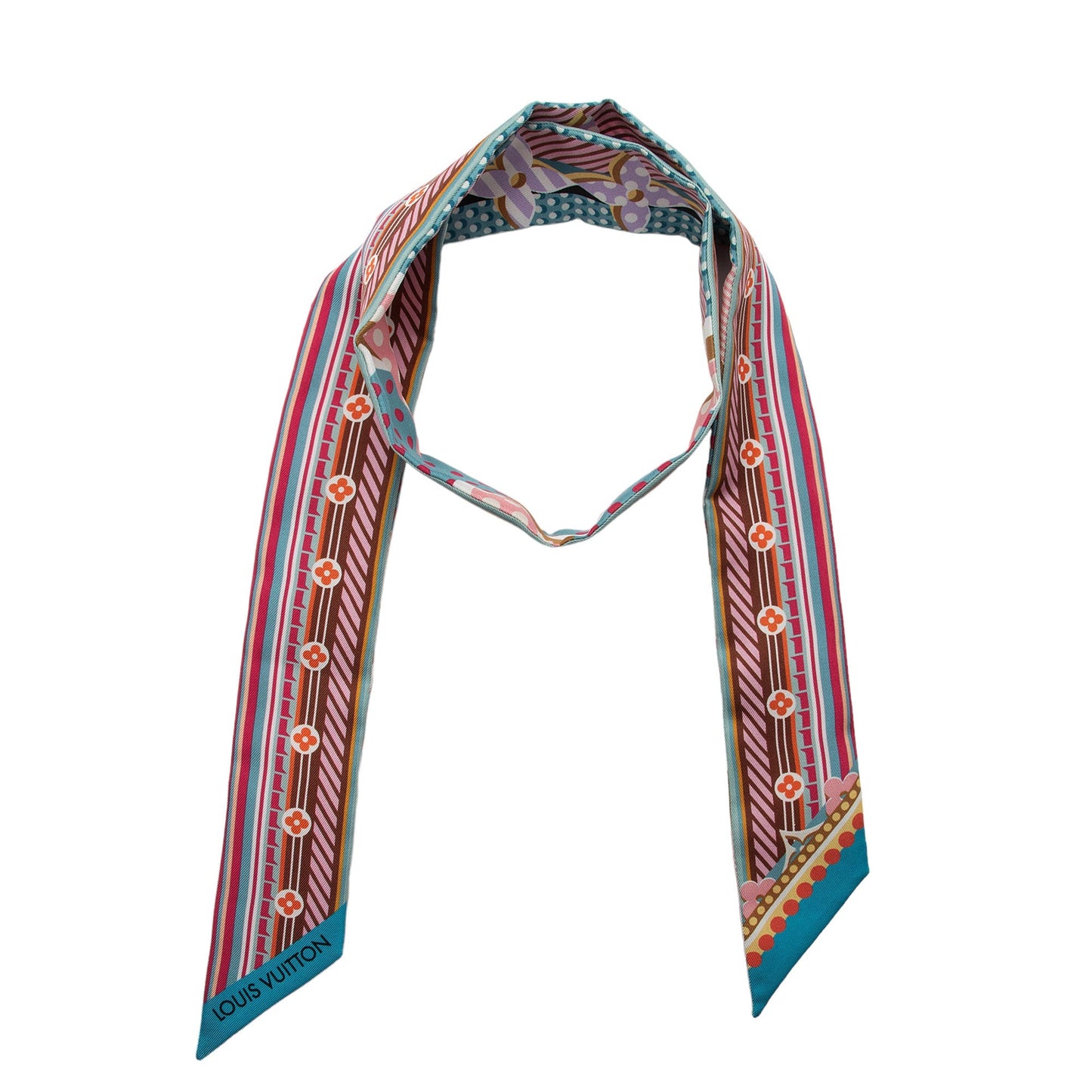 Louis Vuitton Silk Pop Monogram BB Bandeau Scarf (SHF-Pq1mjX)