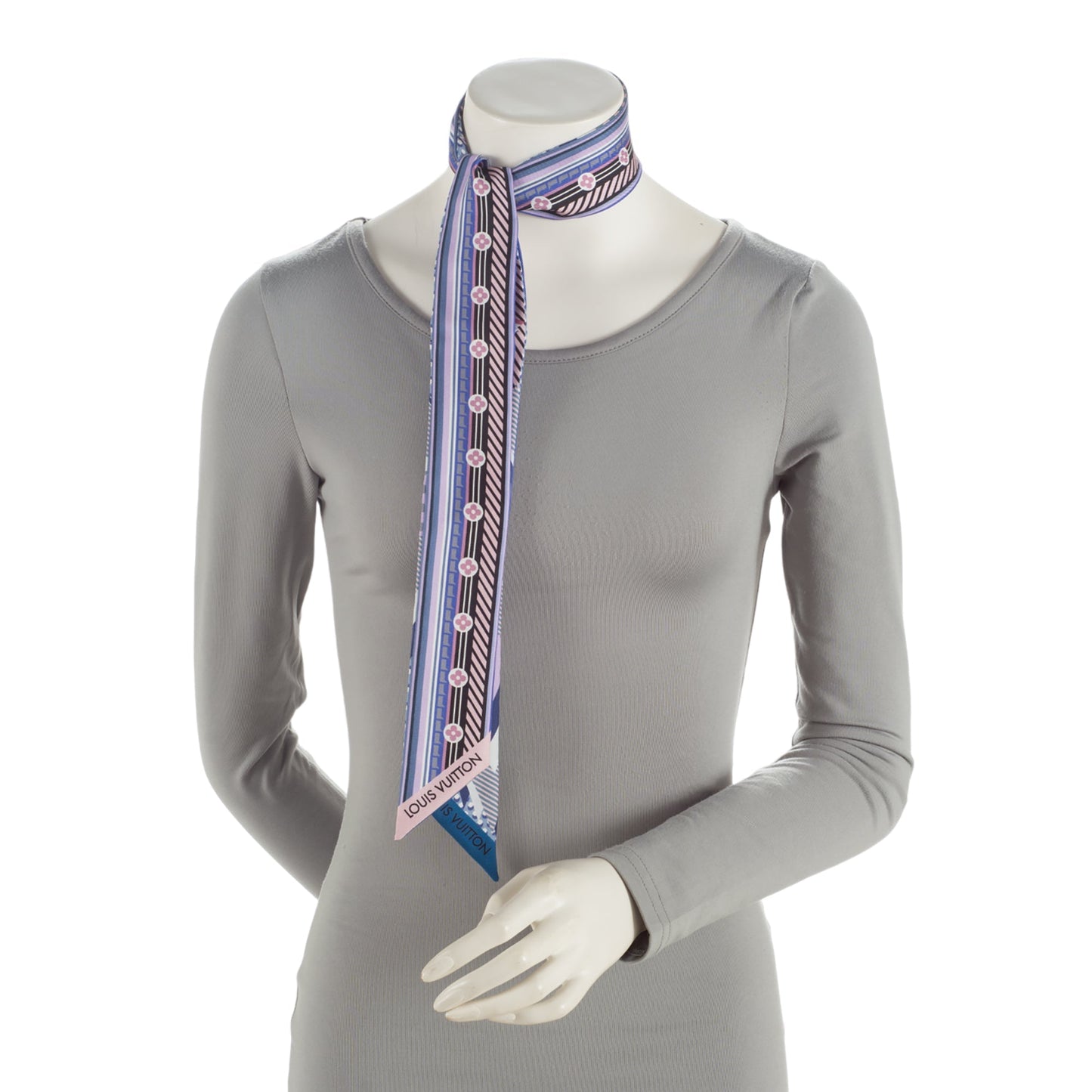 Louis Vuitton Silk Pop Monogram BB Bandeau Scarf (SHF-OSWXf9)