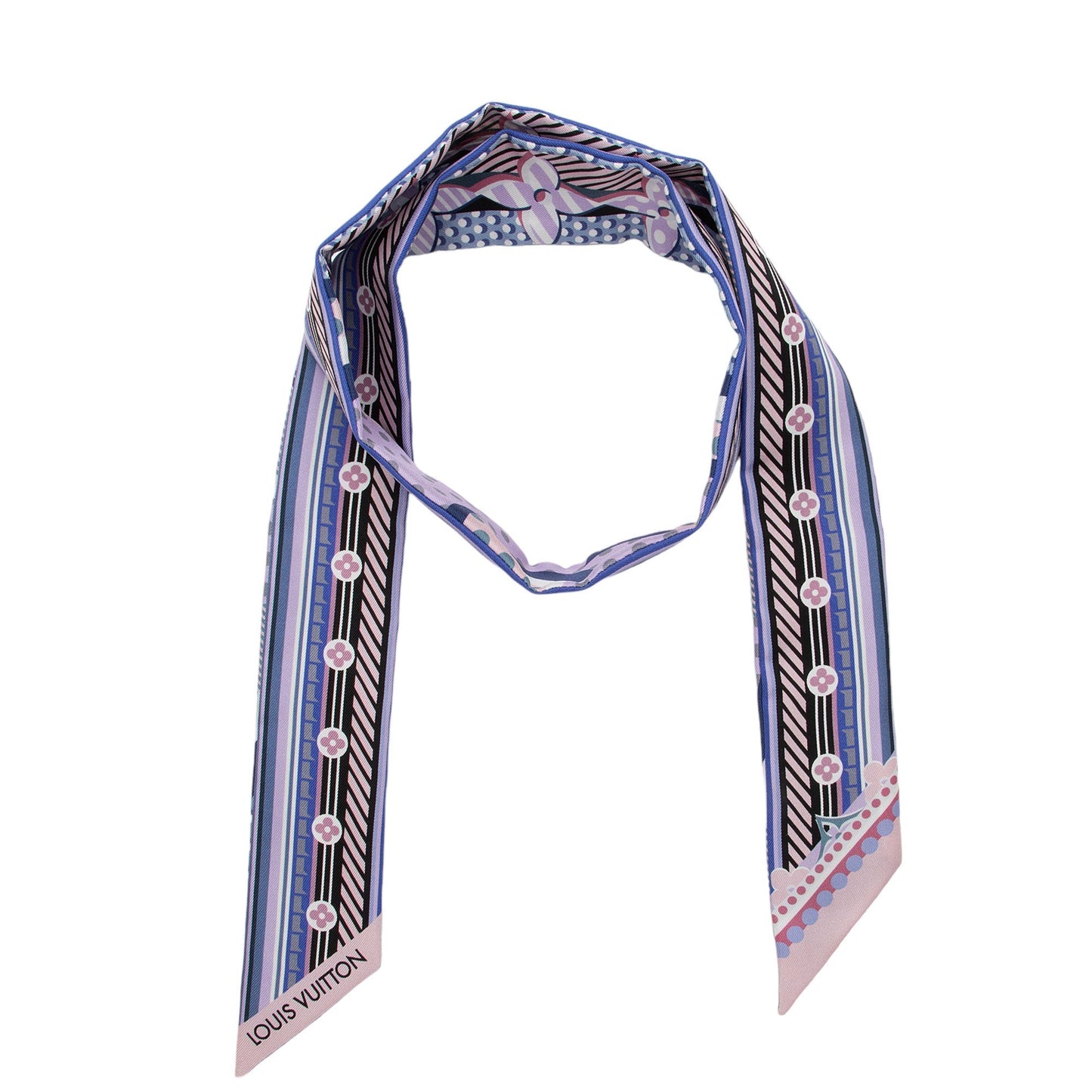 Louis Vuitton Silk Pop Monogram BB Bandeau Scarf (SHF-OSWXf9)