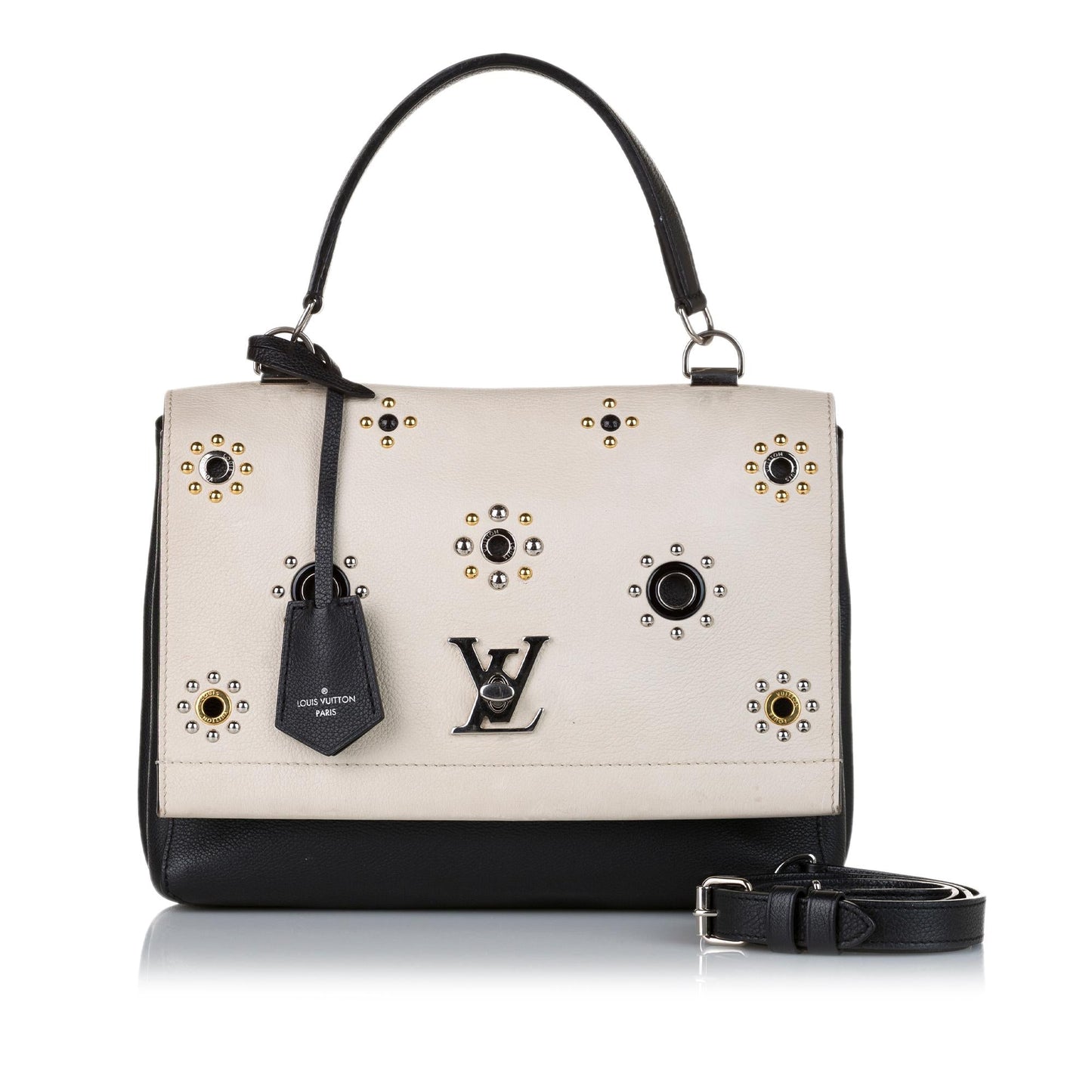 Louis Vuitton Spring 2017 LockMe II Mechanical Flowers Satchel (SHG-36892)