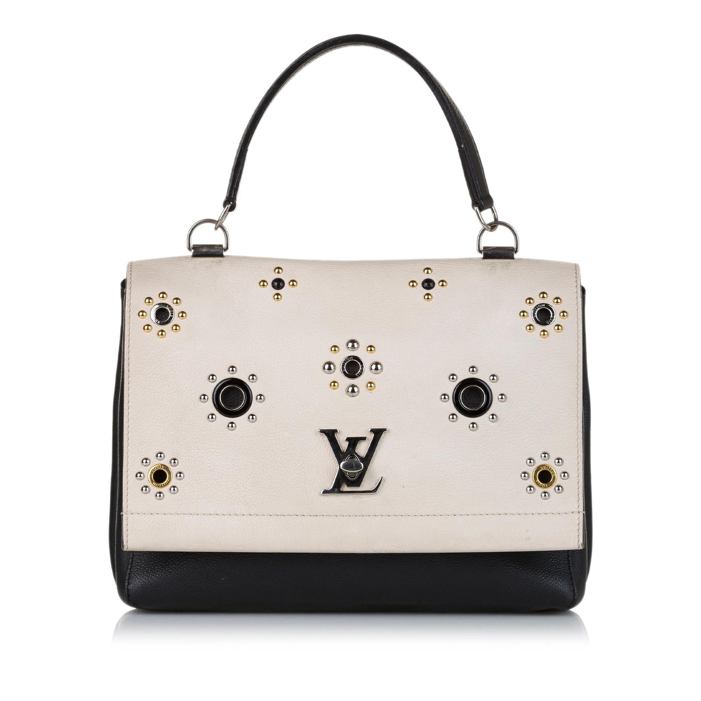 Louis Vuitton Spring 2017 LockMe II Mechanical Flowers Satchel (SHG-37452)
