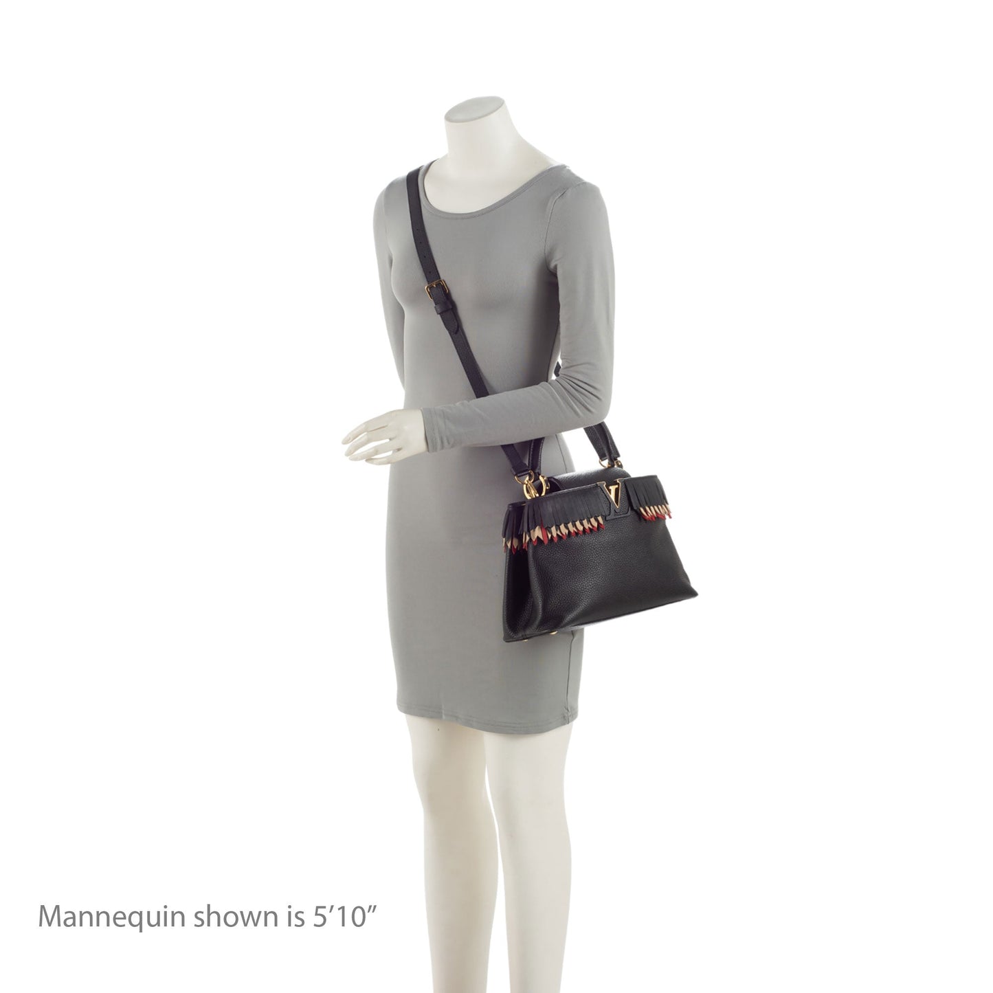 Louis Vuitton Taurillon Fringe Capucines BB Bag (SHF-hlIFH5)