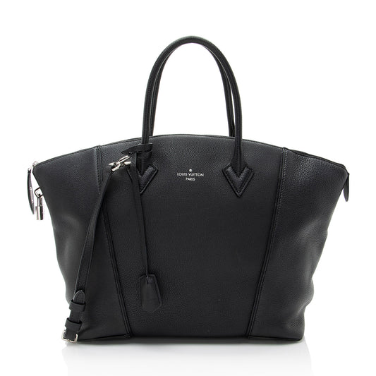 Louis Vuitton Taurillon Soft Lockit MM Satchel
