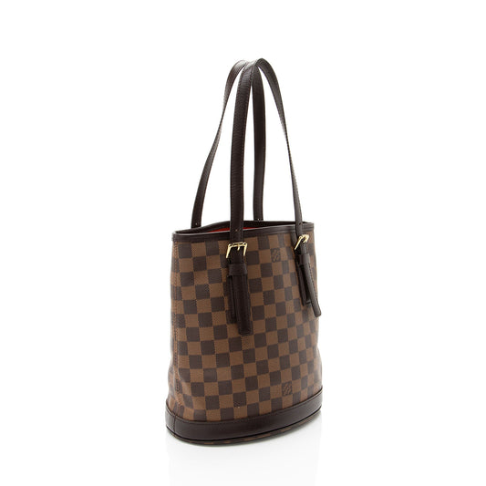 Louis Vuitton Vintage Damier Ebene Marais Bucket Tote