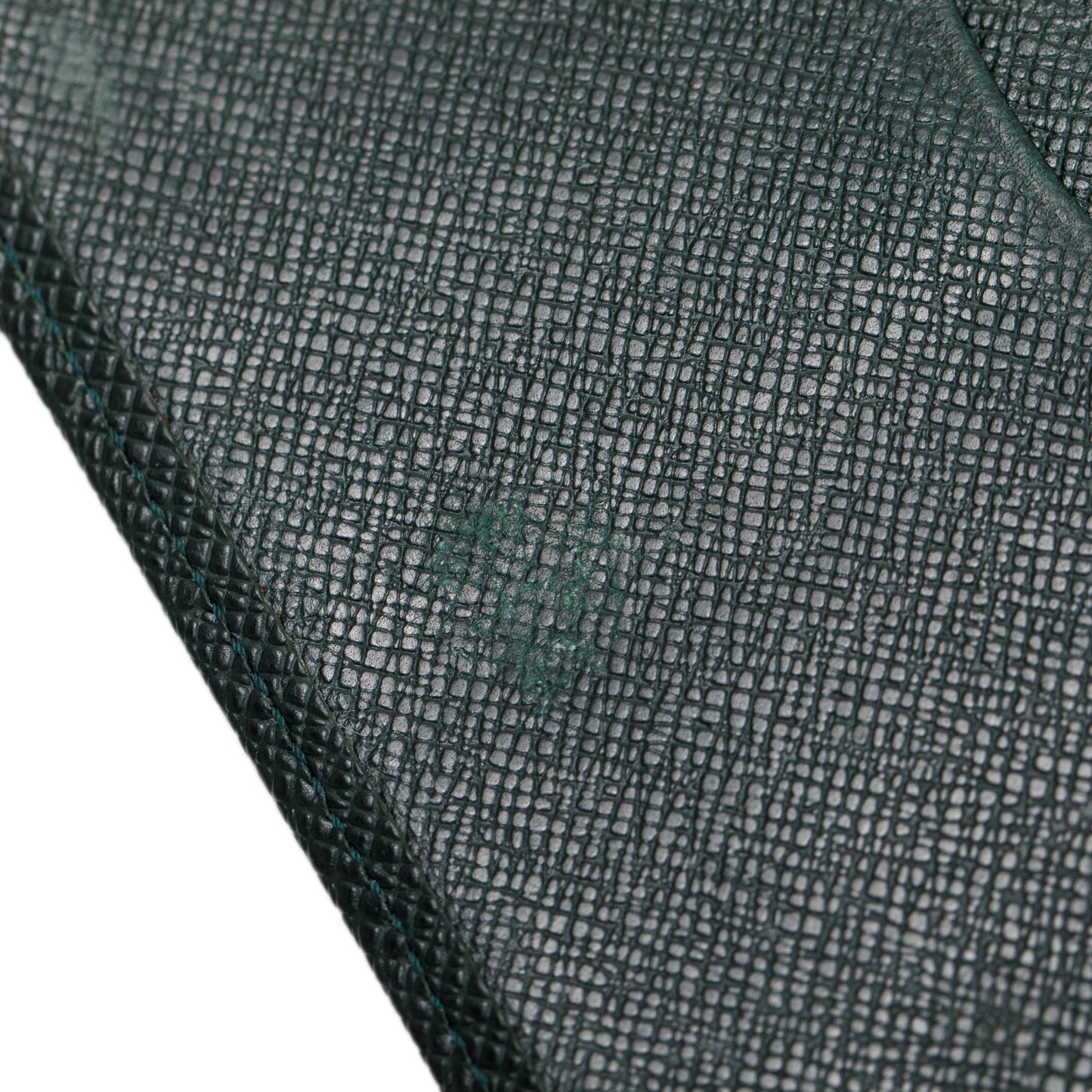 Louis Vuitton Vintage Green Taiga Leather Card Case