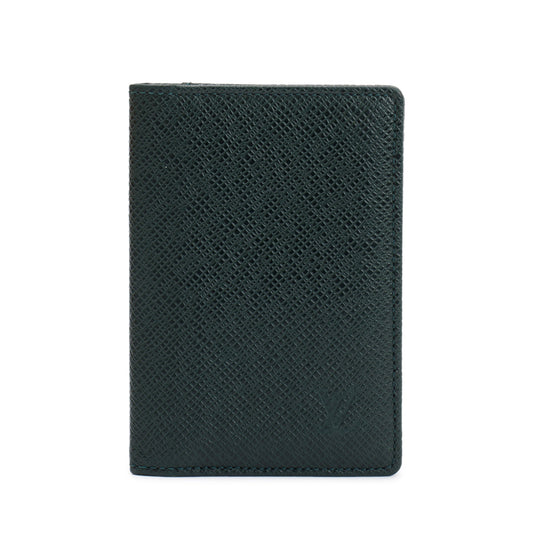Louis Vuitton Vintage Green Taiga Leather Card Case