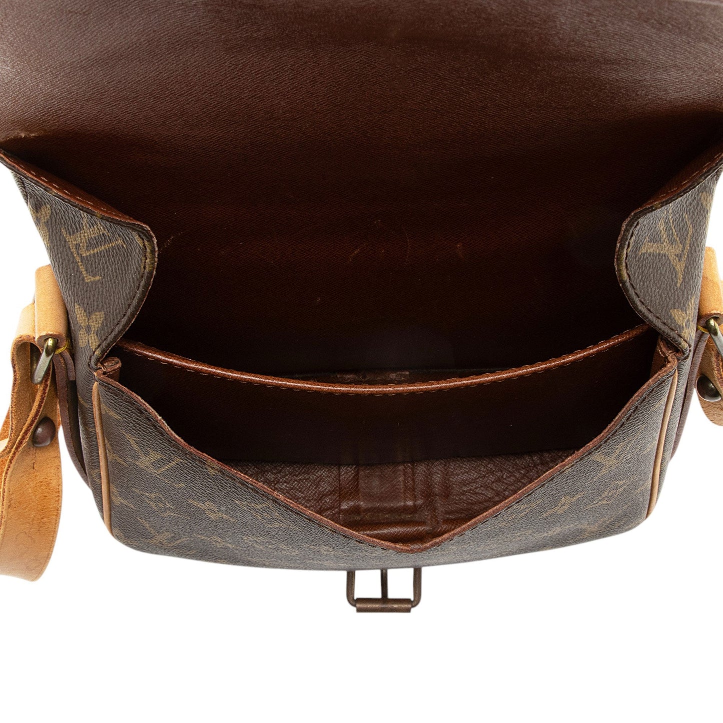 Louis Vuitton Vintage Monogram Canvas Cartouchiere MM Shoulder Bag (SHF-eoZXZQ)