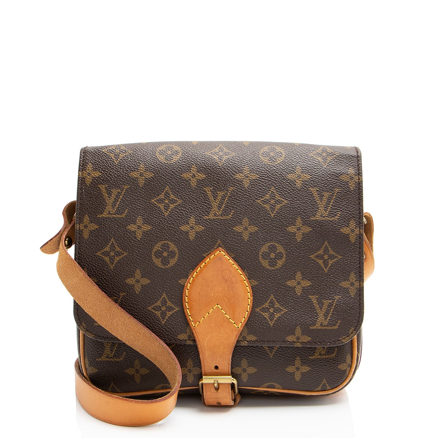 Louis Vuitton Vintage Monogram Canvas Cartouchiere MM Shoulder Bag (SHF-a2Ciyq)