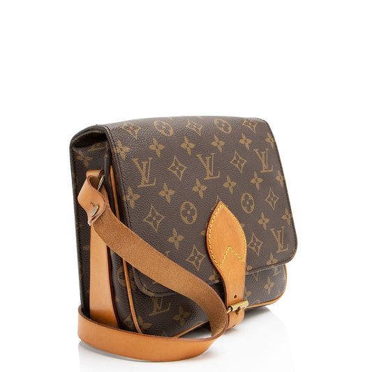 Louis Vuitton Vintage Monogram Canvas Cartouchiere MM Shoulder Bag (SHF-a2Ciyq)