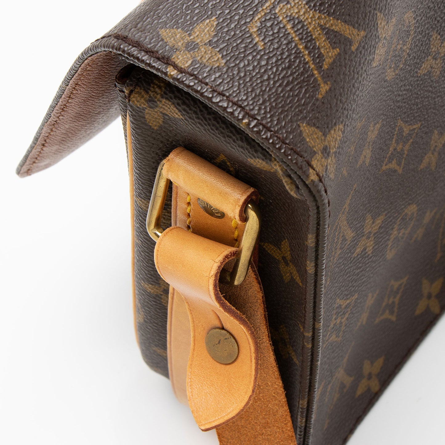 Louis Vuitton Vintage Monogram Canvas Cartouchiere MM Shoulder Bag