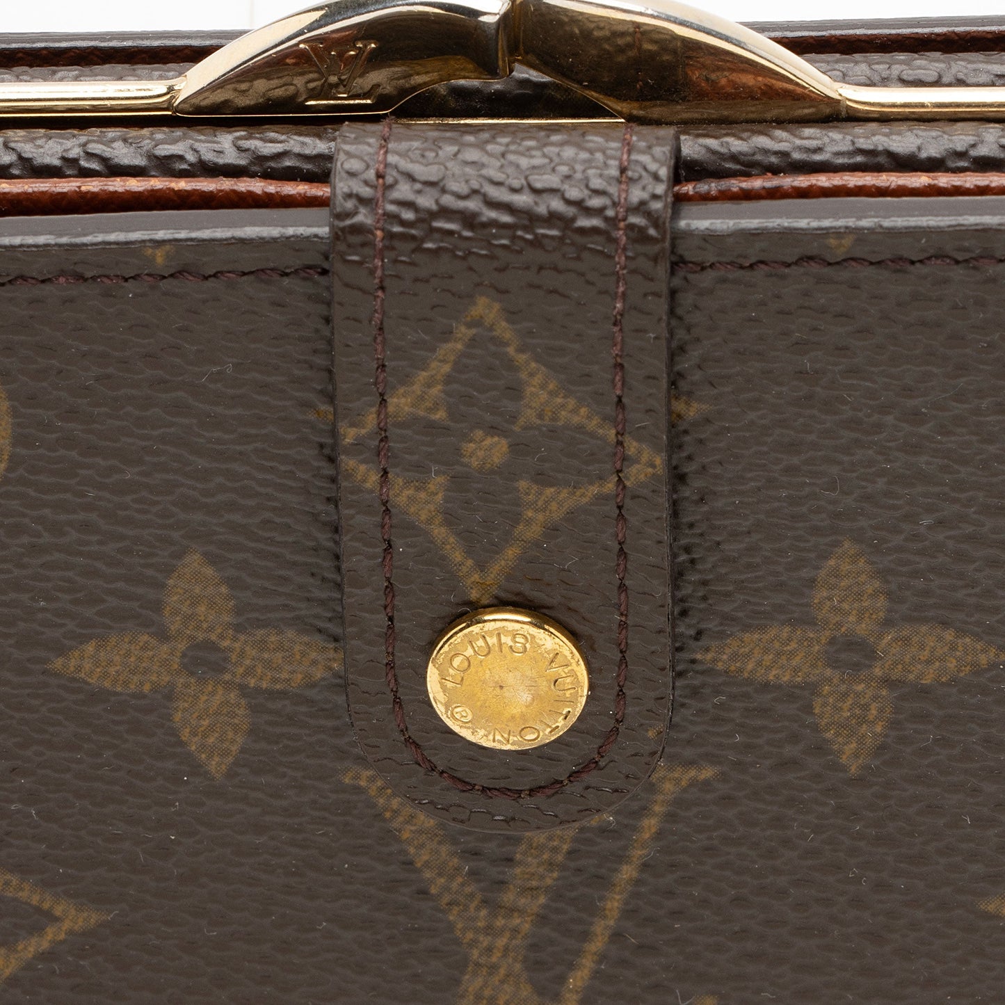 Louis Vuitton Vintage Monogram Canvas French Purse Wallet (SHF-k4pHWw)