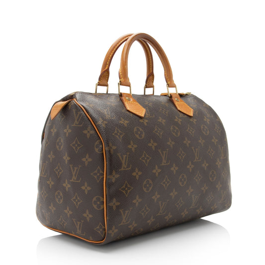 Louis Vuitton Vintage Monogram Canvas Speedy 30 Satchel (SHF-Owe8gC)
