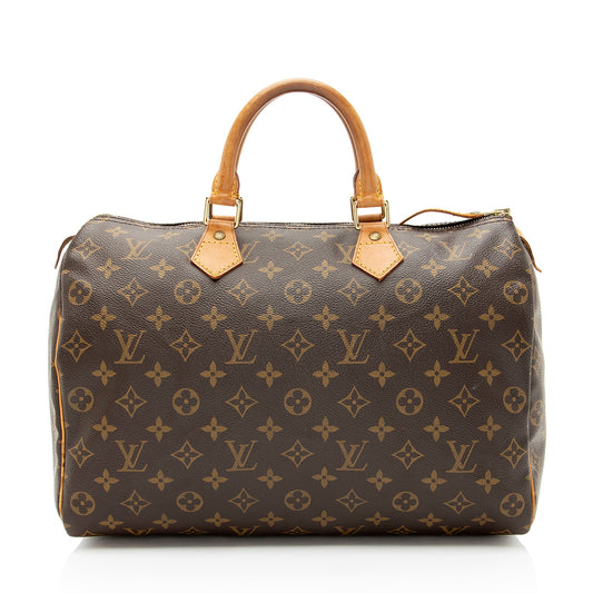 Louis Vuitton Vintage Monogram Canvas Speedy 35 Satchel