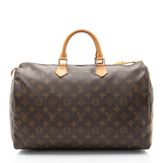 Louis Vuitton Vintage Monogram Canvas Speedy 40 Satchel (SHF-dm0aU9)