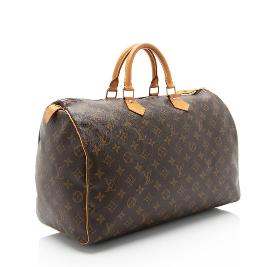Louis Vuitton Vintage Monogram Canvas Speedy 40 Satchel (SHF-dm0aU9)