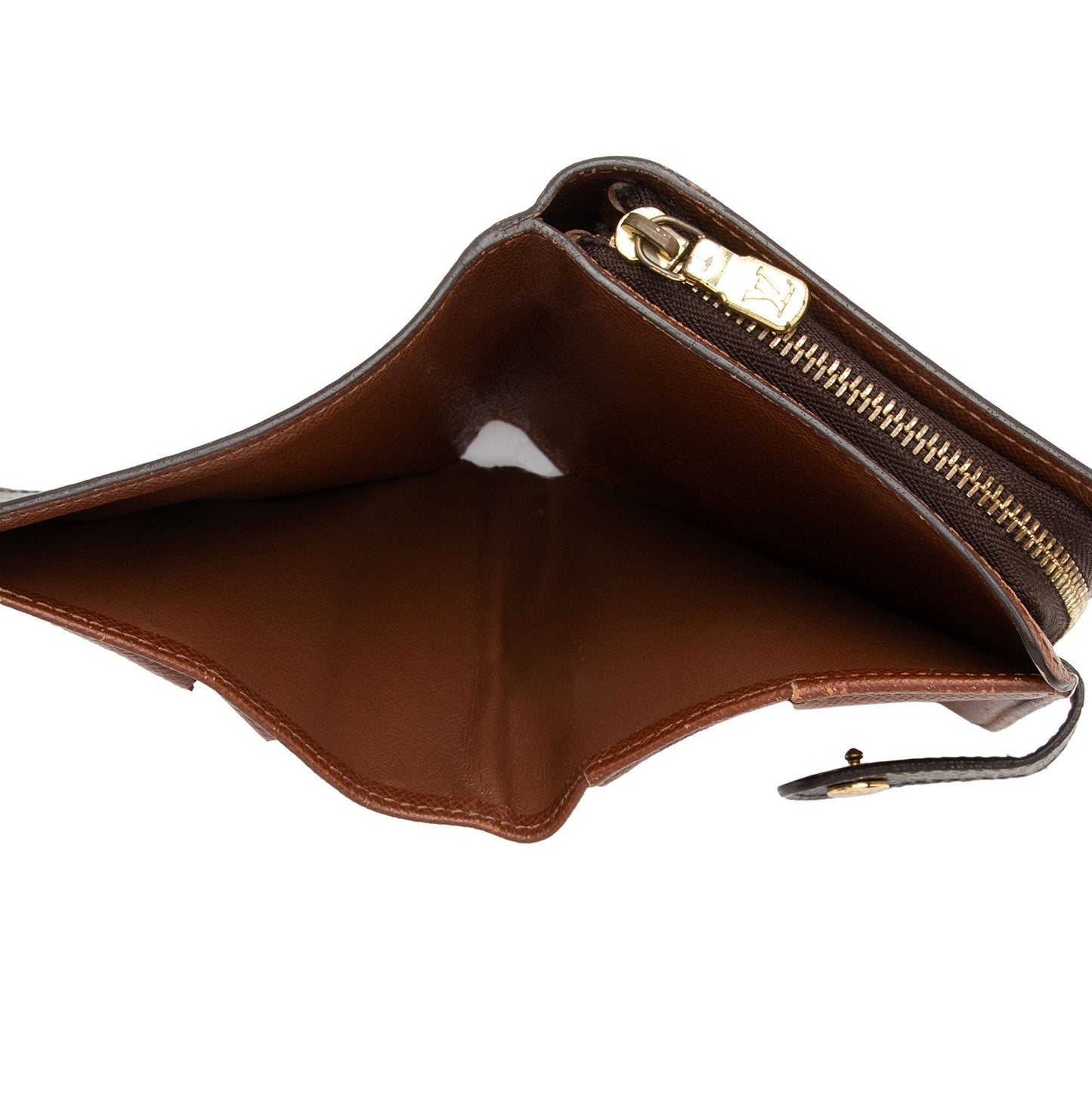 Louis Vuitton Vintage Monogram Canvas Zipped Compact Wallet (SHF-slTJTi)