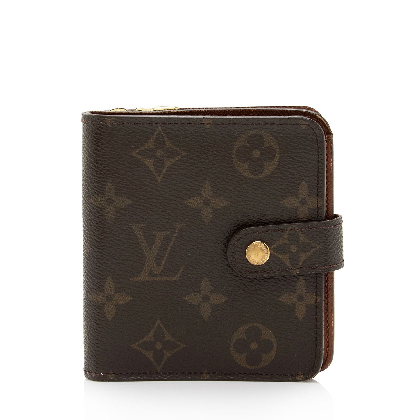 Louis Vuitton Vintage Monogram Canvas Zipped Compact Wallet (SHF-slTJTi)